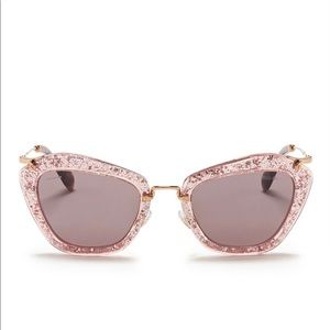 MIU MIU - Pink Glitter Sunglasses
